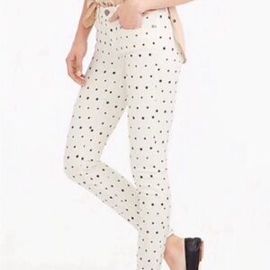 J Crew toothpick blue star spangled off white jeans, size 27